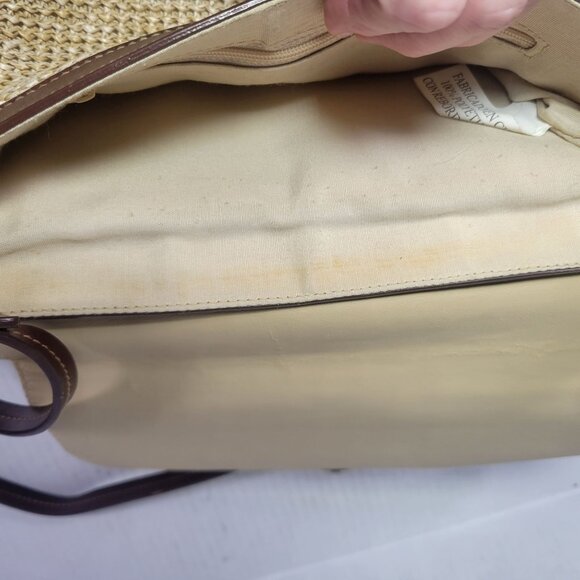 Rosetti Straw & Vinyl Crossbody Bag With Front Pocket & Adjustable Strap - Picture 10 of 10